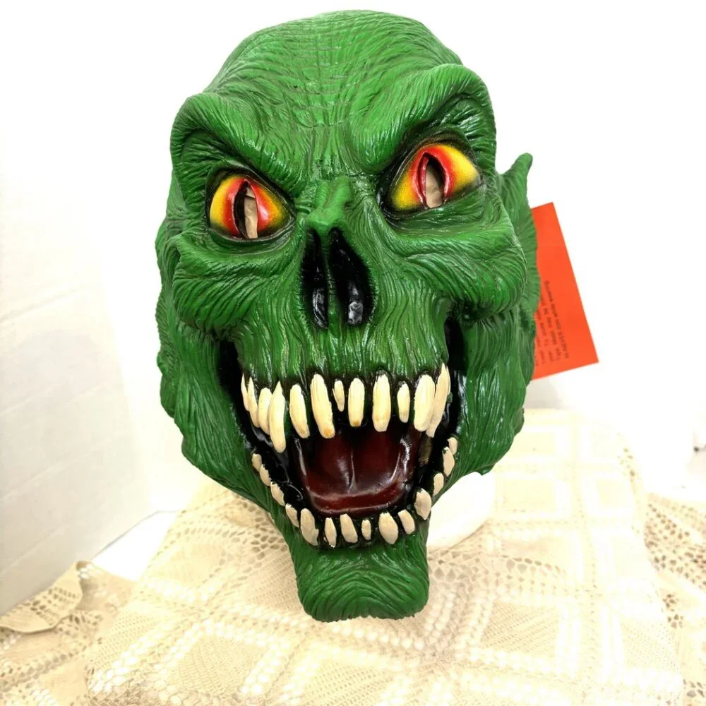 Rare VTG 1990 Green Demon  American Mask & Novelty Vintage Collectible Mask NWT